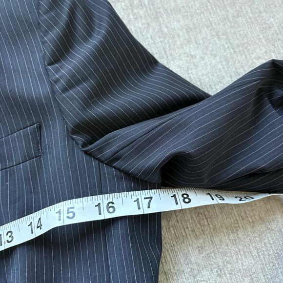 Theory Navy Blue Pinstripe Blazer - Picture 5 of 6